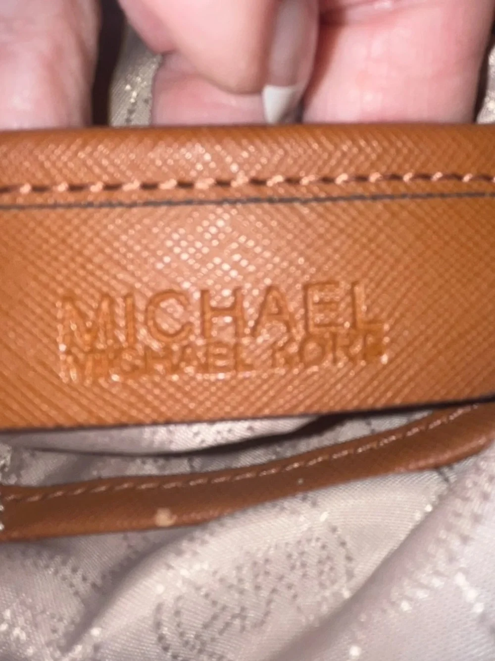 Michael Kors Kempton Nylon Crossbody Bag Beige & Brown